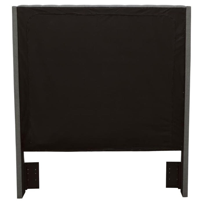 Camille - Upholstered Eastern King Panel Headboard - Gray - Premium Upholstered Headboards from CoasterEssence - Just $709! Shop now at Furniture Wholesale Plus  We are the best furniture store in Nashville, Hendersonville, Goodlettsville, Madison, Antioch, Mount Juliet, Lebanon, Gallatin, Springfield, Murfreesboro, Franklin, Brentwood