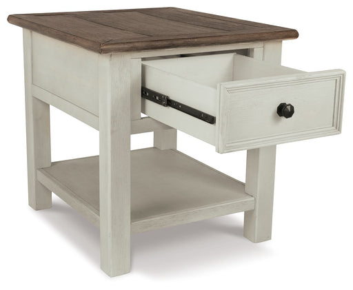 Bolanburg - Rectangular End Table - White / Brown / Beige – End Tables by Signature Design by Ashley® at Furniture Wholesale Plus , Nashville furniture store