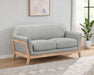 Vaughn - Fabric Upholstered Flared Arm Loveseat - Gray – Stationary Loveseats by Coaster Fine Furniture at Furniture Wholesale Plus , Nashville furniture store