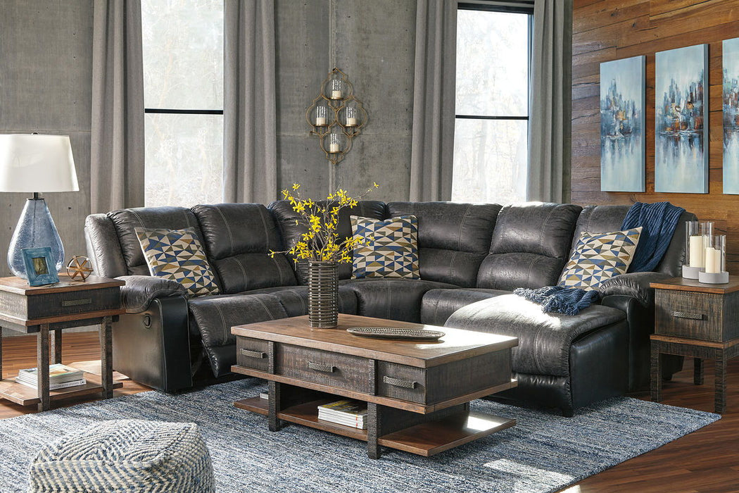 Nantahala - Reclining Sectional With Chaise – Reclining Sectionals by Signature Design by Ashley® at Furniture Wholesale Plus , Nashville furniture store