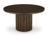 Radkin - Round Dining Room Table - Burnished Brown – Dining Tables by Signature Design by Ashley® at Furniture Wholesale Plus , Nashville furniture store