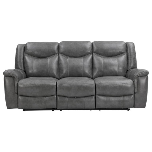 Conrad - Upholstered Padded Arm Motion Sofa - Gray – Reclining Sofas by CoasterEveryday at Furniture Wholesale Plus , Nashville furniture store