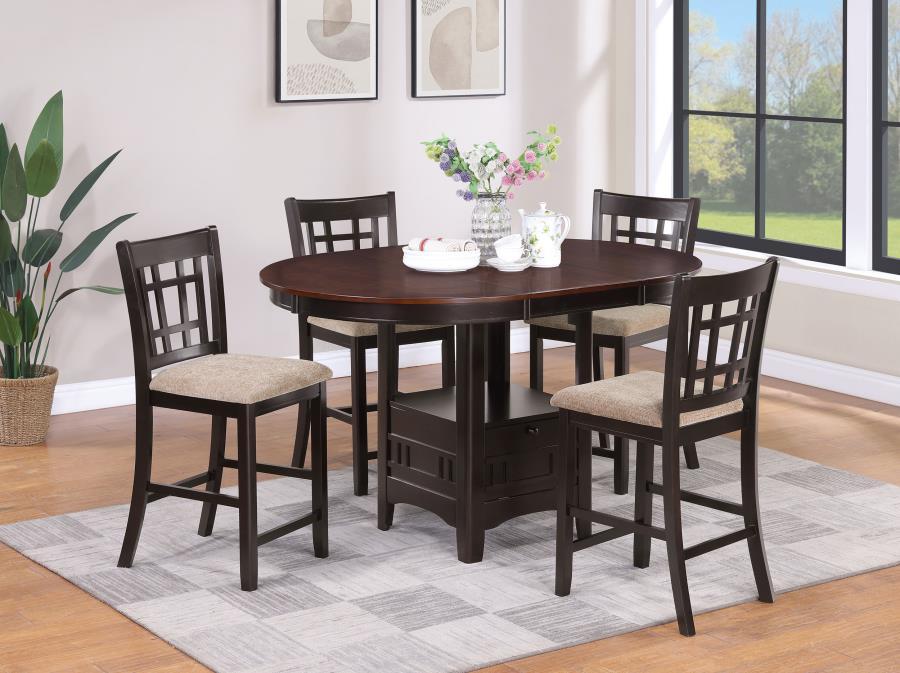 Lavon - Oval Counter Height Dining Set - Premium 5 Piece Dining Room Sets from CoasterEveryday - Just $889! Shop now at Furniture Wholesale Plus  We are the best furniture store in Nashville, Hendersonville, Goodlettsville, Madison, Antioch, Mount Juliet, Lebanon, Gallatin, Springfield, Murfreesboro, Franklin, Brentwood