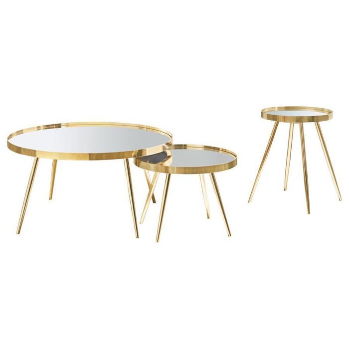 Kaelyn - Round Coffee And End Table Set – Table Sets by Coaster Fine Furniture at Furniture Wholesale Plus , Nashville furniture store