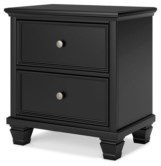Lanolee - Black - Two Drawer Nightstand - Premium Accent Nightstands from Signature Design by Ashley® - Just $258! Shop now at Furniture Wholesale Plus  We are the best furniture store in Nashville, Hendersonville, Goodlettsville, Madison, Antioch, Mount Juliet, Lebanon, Gallatin, Springfield, Murfreesboro, Franklin, Brentwood