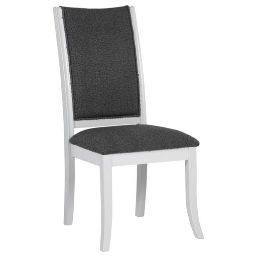 Judd - Upholstered Dining Side Chair (Set of 2) - Pearl White – Chair Sets by Coaster Fine Furniture at Furniture Wholesale Plus , Nashville furniture store