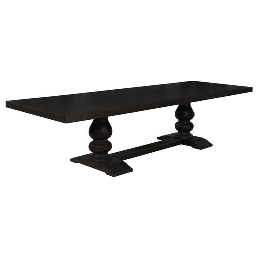 Phelps - Extension Leaf Dining Table Distressed Noir - Distressed Nior - Premium Dining Tables with Extensions from CoasterEssence - Just $1219! Shop now at Furniture Wholesale Plus  We are the best furniture store in Nashville, Hendersonville, Goodlettsville, Madison, Antioch, Mount Juliet, Lebanon, Gallatin, Springfield, Murfreesboro, Franklin, Brentwood
