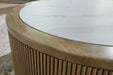Camdill - Round Cocktail Table - Light Brown / White – Coffee Tables by Signature Design by Ashley® at Furniture Wholesale Plus , Nashville furniture store