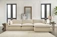Elyza - 4 Pc. - Right Arm Facing Corner Chaise 3 Pc Sectional, Ottoman - Linen – 4 Piece Living Room Sets by Benchcraft® at Furniture Wholesale Plus , Nashville furniture store