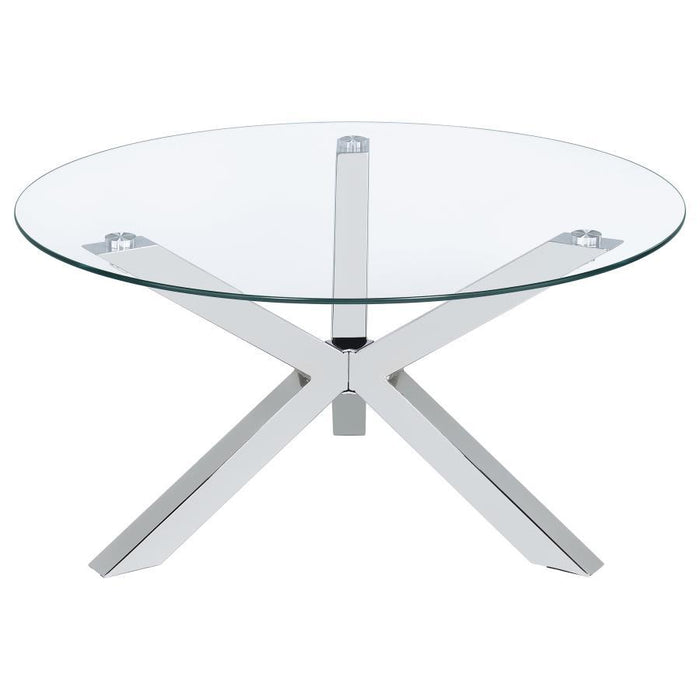 Kenzie - Round Tempered Glass Top Table – End Tables by Coaster Fine Furniture at Furniture Wholesale Plus , Nashville furniture store