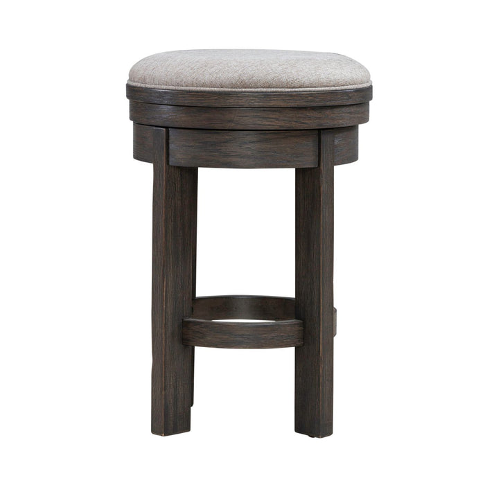 Lennox Hill - Upholstered Swivel Console Stool - Bark – Counter Height (24"-27") by Liberty Furniture at Furniture Wholesale Plus , Nashville furniture store