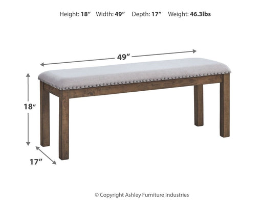 Moriville - Upholstered Bench - Beige – Upholstered Benches by Signature Design by Ashley® at Furniture Wholesale Plus , Nashville furniture store