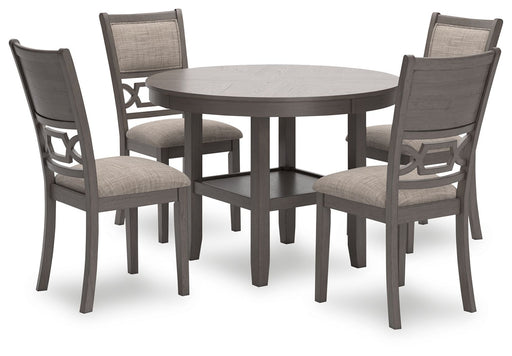 Wrenning - Gray - Dining Room Table Set (Set of 5) - Premium 5 Piece Dining Room Sets from Signature Design by Ashley® - Just $588! Shop now at Furniture Wholesale Plus  We are the best furniture store in Nashville, Hendersonville, Goodlettsville, Madison, Antioch, Mount Juliet, Lebanon, Gallatin, Springfield, Murfreesboro, Franklin, Brentwood