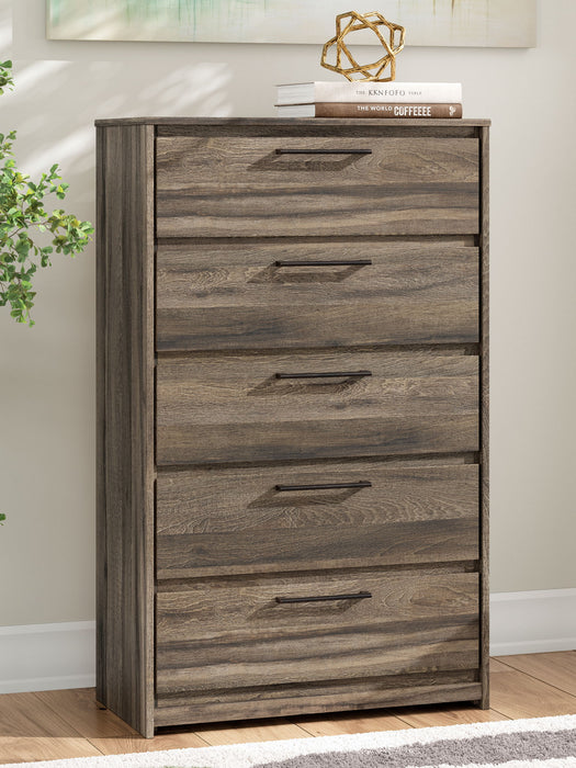 Elbrim - Five Drawer Chest - Brown – Accent Chests by Signature Design by Ashley® at Furniture Wholesale Plus , Nashville furniture store
