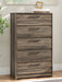 Elbrim - Five Drawer Chest - Brown – Accent Chests by Signature Design by Ashley® at Furniture Wholesale Plus , Nashville furniture store