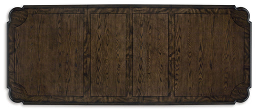 Maylee - 11 Pc. - Dining Extension Table, 4 Side Chairs, 2 Arm Chairs, Storage Bench, Buffet And Hutch - Dark Brown – 8 + Piece Dining Room Sets by Signature Design by Ashley® at Furniture Wholesale Plus , Nashville furniture store