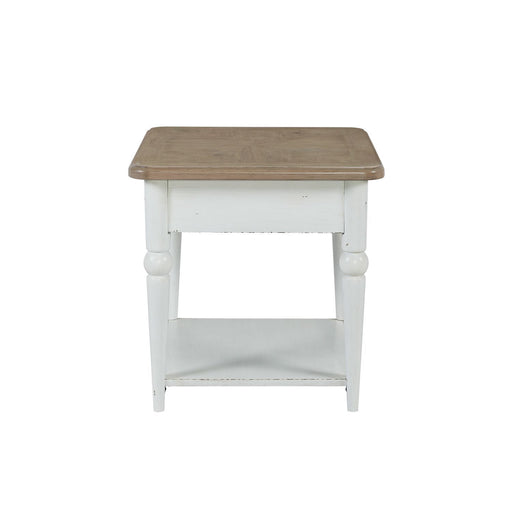Turnberry Park - Rectangular End Table - Washed White – End Tables by Liberty Furniture at Furniture Wholesale Plus , Nashville furniture store