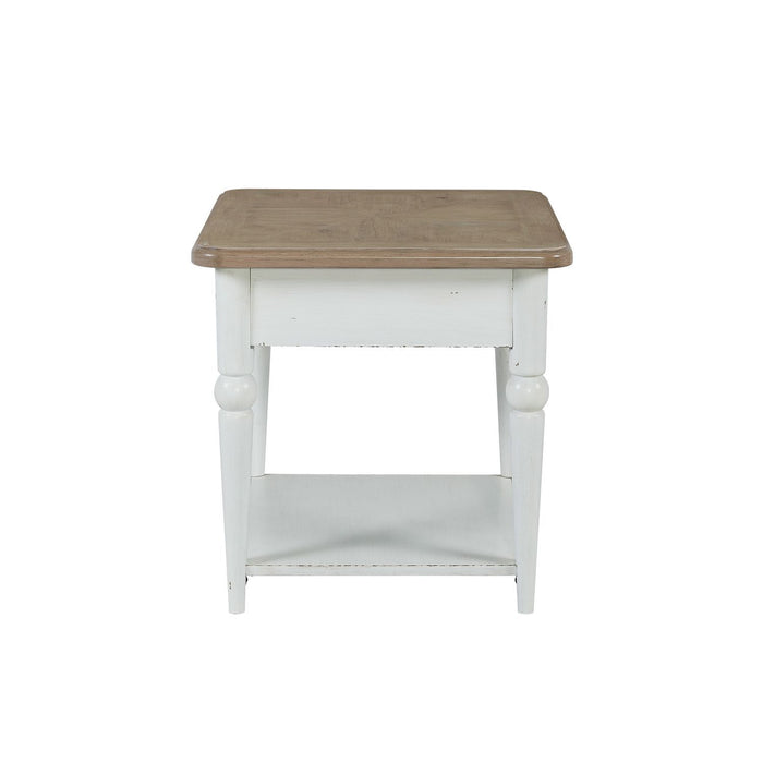 Turnberry Park - Rectangular End Table - Washed White – End Tables by Liberty Furniture at Furniture Wholesale Plus , Nashville furniture store