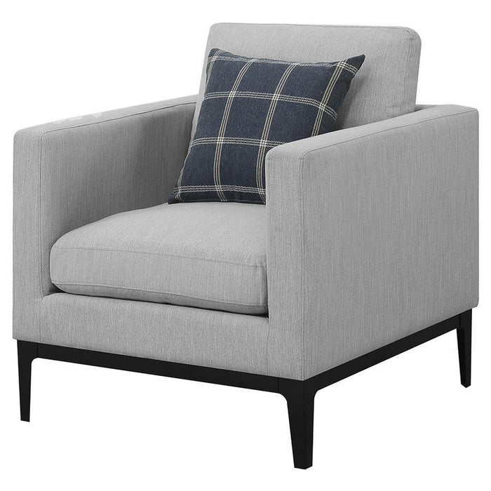 Apperson - Upholstered Track Arm Accent Chair - Light Gray - Premium Arm Chairs from CoasterElevations - Just $639! Shop now at Furniture Wholesale Plus  We are the best furniture store in Nashville, Hendersonville, Goodlettsville, Madison, Antioch, Mount Juliet, Lebanon, Gallatin, Springfield, Murfreesboro, Franklin, Brentwood