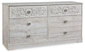 Paxberry - Six Drawer Dresser - Weatherworn - Whitewash – Dressers by Signature Design by Ashley® at Furniture Wholesale Plus , Nashville furniture store