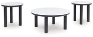 Xandrum - Occasional Table Set (Set of 3) - Black / White – Table Sets by Signature Design by Ashley® at Furniture Wholesale Plus , Nashville furniture store