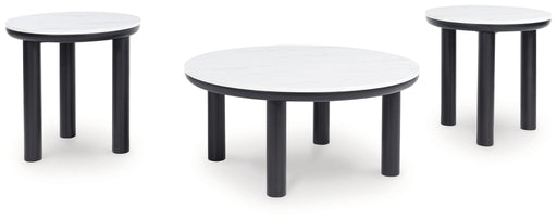 Xandrum - Occasional Table Set (Set of 3) - Black / White – Table Sets by Signature Design by Ashley® at Furniture Wholesale Plus , Nashville furniture store