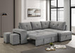 Roanne - Fabric Upholstered Sleeper Sectional Sofa - Gray – Sleeper Sectionals by Coaster Fine Furniture at Furniture Wholesale Plus , Nashville furniture store