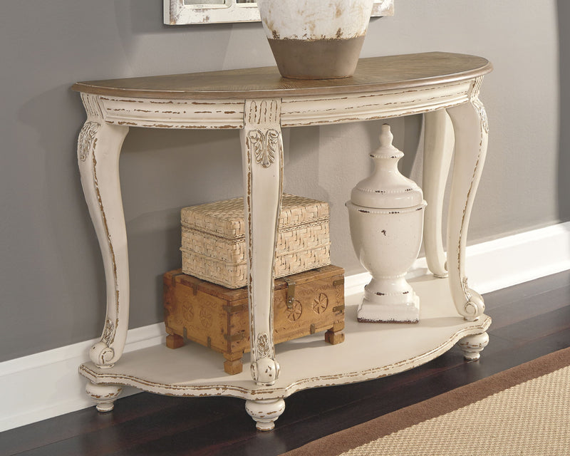 Realyn - Sofa Table - White / Brown – Sofa Tables by Signature Design by Ashley® at Furniture Wholesale Plus , Nashville furniture store