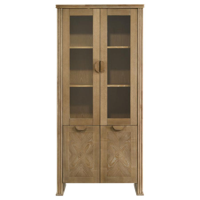 Adina - Tall Display Cabinet - Distressed Light Brown - Premium Display Cabinets from Coaster Fine Furniture - Just $1169! Shop now at Furniture Wholesale Plus  We are the best furniture store in Nashville, Hendersonville, Goodlettsville, Madison, Antioch, Mount Juliet, Lebanon, Gallatin, Springfield, Murfreesboro, Franklin, Brentwood