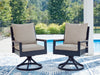 East Beach - Swivel Chair With Cushion (Set of 2) - Blue – Chair Sets by Signature Design by Ashley® at Furniture Wholesale Plus , Nashville furniture store