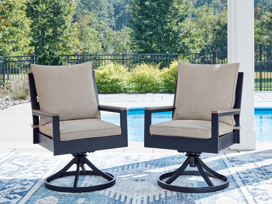 East Beach - Swivel Chair With Cushion (Set of 2) - Blue – Chair Sets by Signature Design by Ashley® at Furniture Wholesale Plus , Nashville furniture store