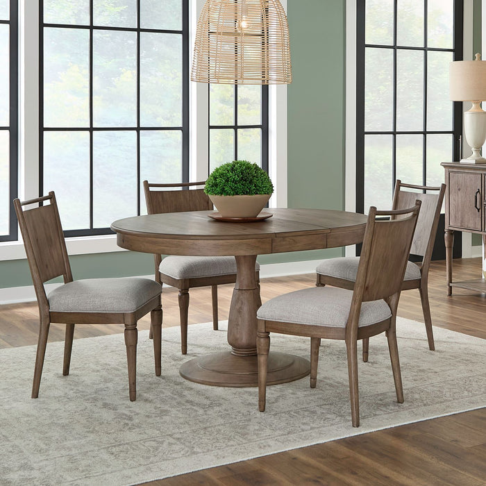 Hickory Grove - 5 Piece Pedestal Table Set - Heirloom Brown – 5 Piece Dining Room Sets by Liberty Furniture at Furniture Wholesale Plus , Nashville furniture store