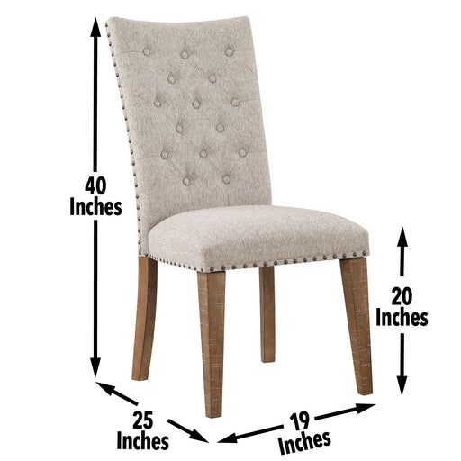 Riverdale - Side Chair - Oatmeal – Side Chairs by Steve Silver Furniture at Furniture Wholesale Plus , Nashville furniture store