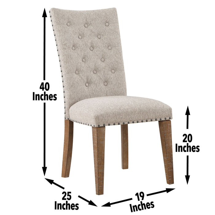 Riverdale - Side Chair - Oatmeal – Side Chairs by Steve Silver Furniture at Furniture Wholesale Plus , Nashville furniture store