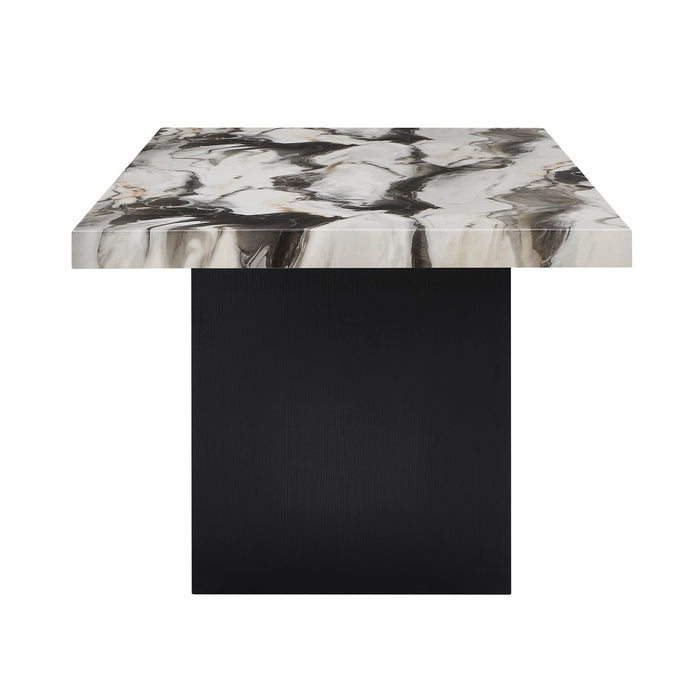 Vega - Faux Marble Dining Table - White / Black – Dining Tables by Crown Mark at Furniture Wholesale Plus , Nashville furniture store
