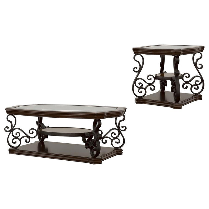 Laney - Glass Top Coffee And End Table Set – Table Sets by Coaster Fine Furniture at Furniture Wholesale Plus , Nashville furniture store