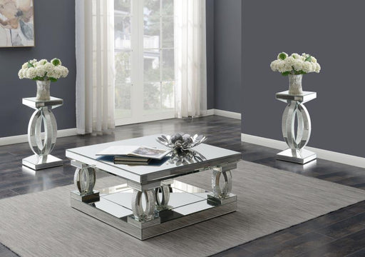 Amalia - Mirrored Coffee Table Set – Table Sets by Coaster Fine Furniture at Furniture Wholesale Plus , Nashville furniture store