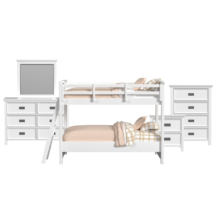 Hampton Kids - Bunk With Ladder Bedroom Set – 3 Piece Bedroom Sets by Elements International at Furniture Wholesale Plus , Nashville furniture store