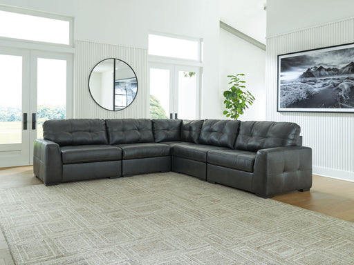 Brindley Pier - 5-Piece Sectional - Fog – Stationary Sectionals by Signature Design by Ashley® at Furniture Wholesale Plus , Nashville furniture store
