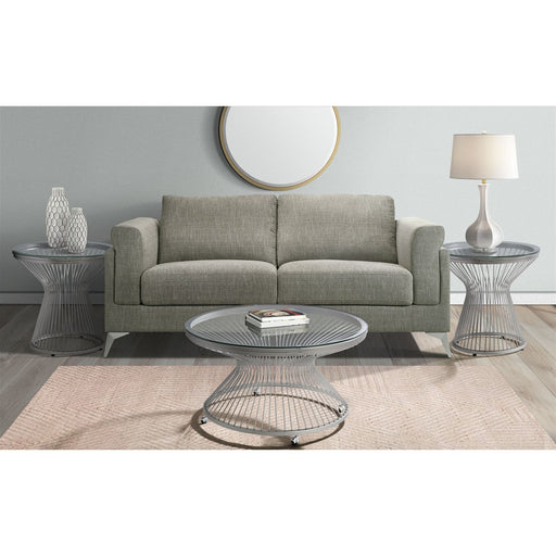 Lavinia - Chrome End Table - White – End Tables by Elements International at Furniture Wholesale Plus , Nashville furniture store