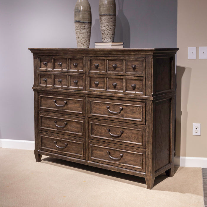 Paradise Valley - 10 Drawer Chesser - Saddle Brown – Dressers by Liberty Furniture at Furniture Wholesale Plus , Nashville furniture store