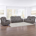 Daniel - 3 Piece Triple-Power Leather Reclining Set - Gray – 3 Piece Living Room Sets by Steve Silver Furniture at Furniture Wholesale Plus , Nashville furniture store
