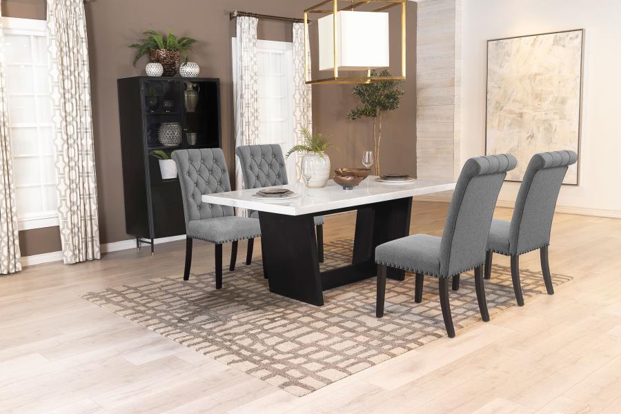 Sherry - Rectangular Marble Top Dining Table Set – 5 Piece Dining Room Sets by CoasterElevations at Furniture Wholesale Plus , Nashville furniture store