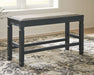 Tyler Creek - DBL Counter UPH Bench  - Antique Black – Counter Benches by Signature Design by Ashley® at Furniture Wholesale Plus , Nashville furniture store