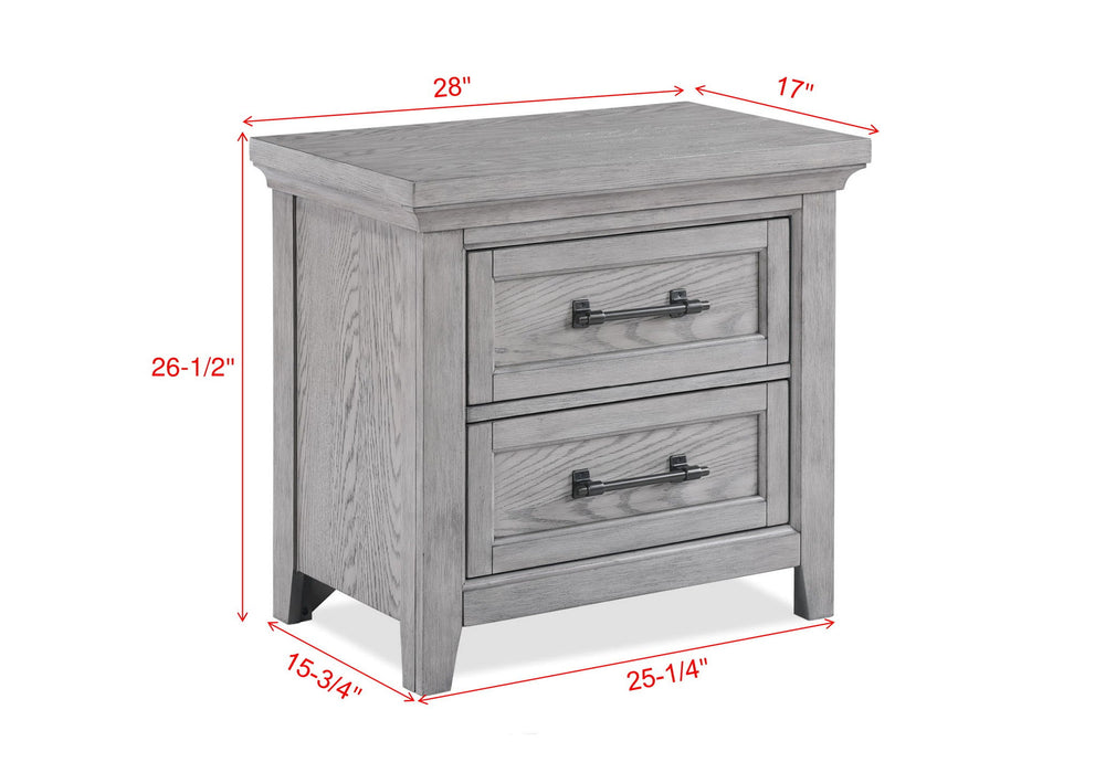 Beckett - Nightstand - Greige – Accent Nightstands by Crown Mark at Furniture Wholesale Plus , Nashville furniture store
