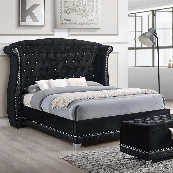 Barzini - Upholstered Wingback Bed – Upholstered Beds by CoasterElevations at Furniture Wholesale Plus , Nashville furniture store