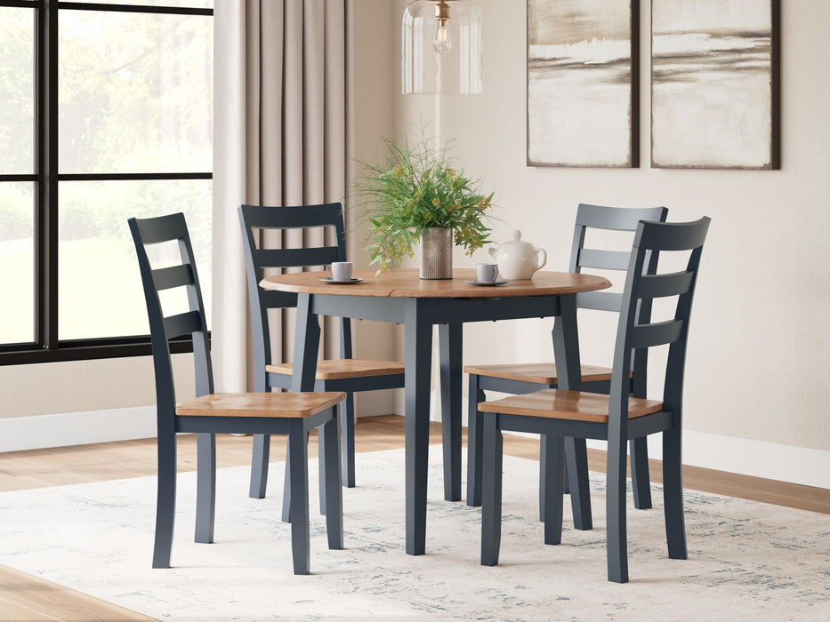 Gesthaven - Round Dining Room Drop Leaf Table Set – 5 Piece Dining Room Sets by Signature Design by Ashley® at Furniture Wholesale Plus , Nashville furniture store