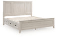 Darbonton - King Panel Storage Bed - Dove White – Storage Beds by Signature Design by Ashley® at Furniture Wholesale Plus , Nashville furniture store