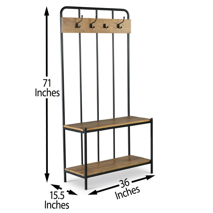 Camino - Hall Tree - Dark Brown – Hall Trees by Steve Silver Furniture at Furniture Wholesale Plus , Nashville furniture store