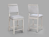 Blanche - Counter Height Chair (Set of 2) - Antique White – Chair Sets by Crown Mark at Furniture Wholesale Plus , Nashville furniture store